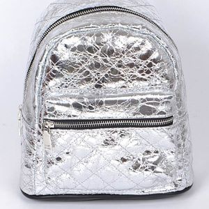 Quilted mini backpack 2 color available